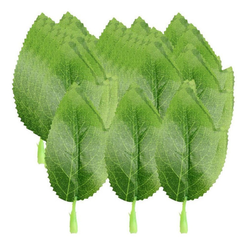 50 Piezas Artificial Rosa Hoja Hojas De Hojas Flor