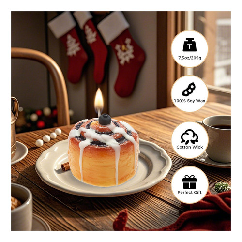 Velas De Vela Mesiiloly Cinnamon Roll En Forma De Canela De