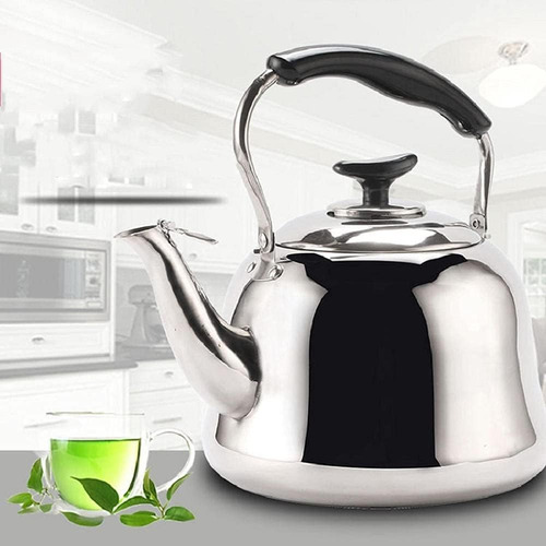 Tetera Acero Inoxidable Hervidor Silbadora Con Tapa 4 Litros