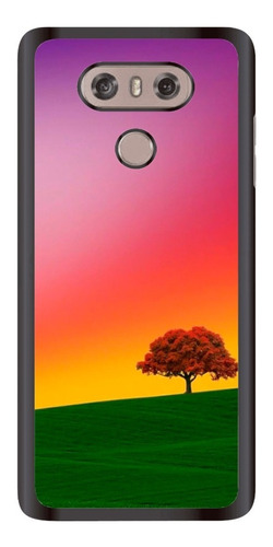 Fundas Protector Uso Rudo Para LG Arbol Pasto Cielo Color