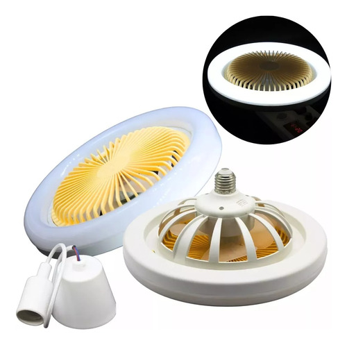 Ventilador Techo Lámpara Led Silencioso Moderno E27 3 Modos