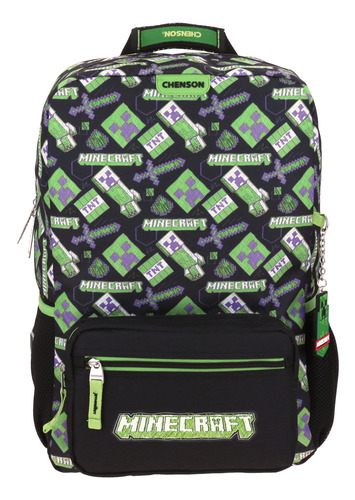 Mochila Chenson Para Niño Minecraft Escolar  Mc65600-3