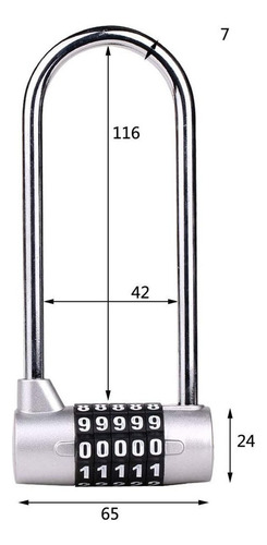 2pcs Cerradura Larga Con Contraseña Cerradura De Combinación