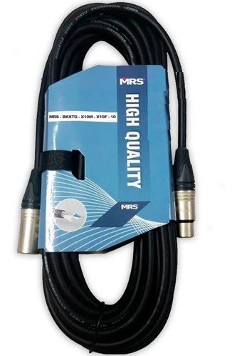 Mrs Cable Balanceado Cannon Xlr Con Conectores Neutrik 10mts