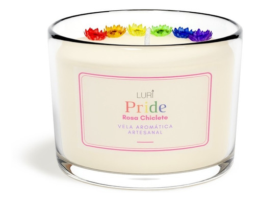 Vela Aromática Perfumada Pride Rosa Chiclete