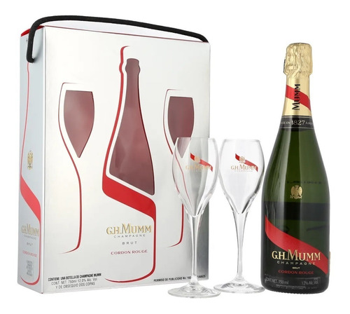 Champagne Mumm Brut Rouge  Con Copas 750ml *