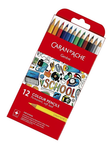 Lápices Colores Caran D'ache School X 12 (suizos) | Escool