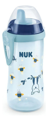 Vaso Nuk Kiddy Cup Luminoso Night 300ml Con Pico Rigido +12m Color Azul