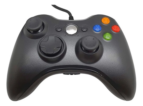 Control Alámbrico Para Pc Y Xbox 360 Color Negro