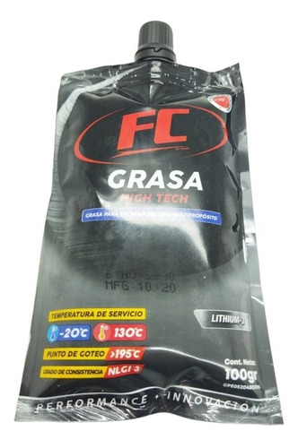 Grasa Azul Multiproposito 100gr Extrema Presión Lithium Fc