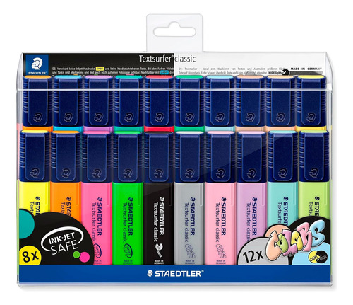 Resaltadores Neón Staedtler Texsurfer 20 Colores