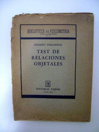 Test De Relaciones Objetales Phillipson Paidos Boedo Capital