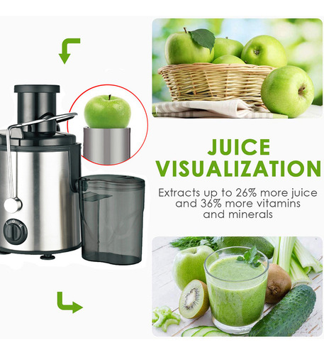 Exprimidor Centrífugo De 800 W, Antigoteo, 2 S Para Frutas Y