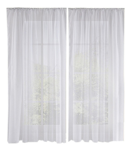 Cortinas Living Tela Voile Doble Ancho Riel Jean Cartier
