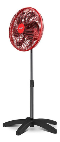 Ventilador Coluna Dômina Oscilante Silencioso Motor Weg 60cm Cor Da Estrutura Vermelho 110v