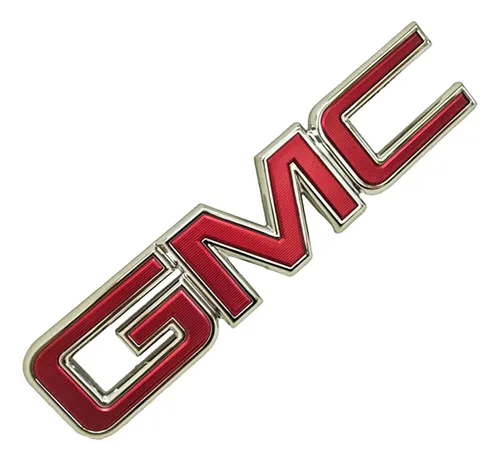 Emblema Frontal De Parrilla GMC – Para Sierra, Yukon, Savana Y Envoy – Color Rojo Con Borde Cromado, Reemplazo Directo GM
