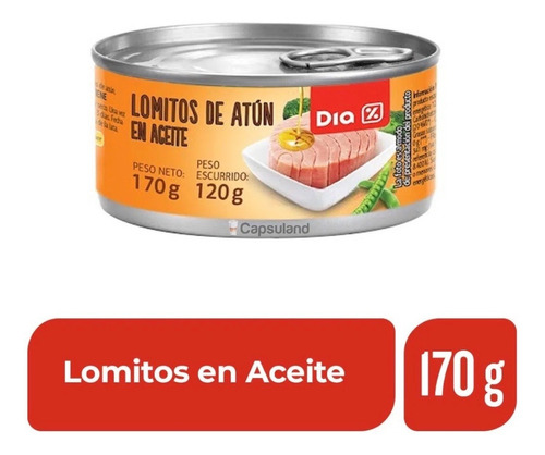 6 Lomito Atun Aceite Premium Lata 170g Dia Importado Ecuador