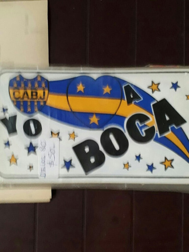 Cartel De Plastico. Amo A Boca.