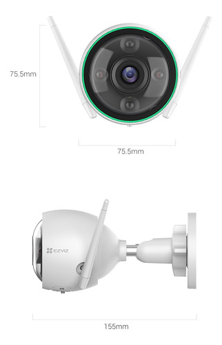 Imagen 2 de 4 de Camara Ezviz Wifi 1080p Full Hd Exterior Detecta Persona