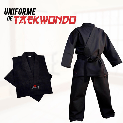 Uniforme De Taekwondo Negro Talla 4