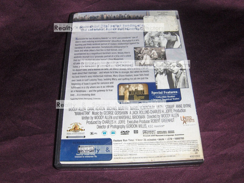 Manhattan Pelicula Dvd Region 1 Woody Allen (Usado)