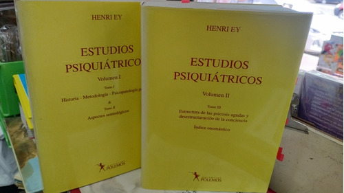 Estudios Psiquiátricos 2 Tomos Henry Ey 