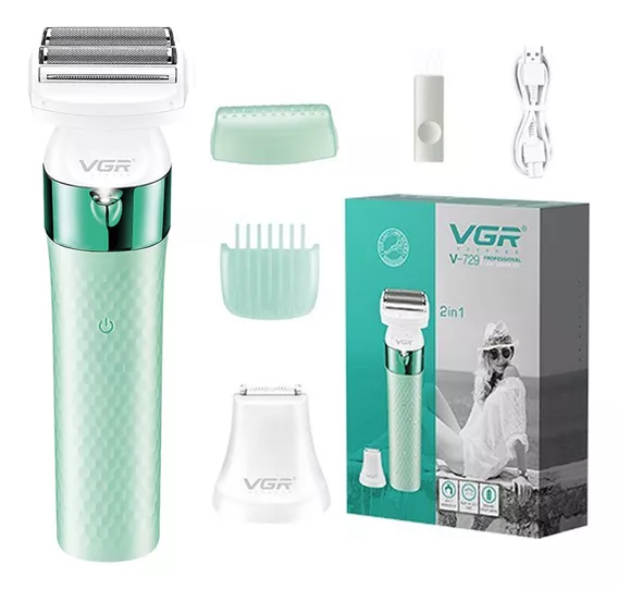 Afeitadora Electrica + Trimmer Mujer Recargable Vgr V-729