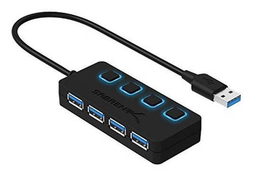 Sabrent 4port Usb 30 Hub Con Interruptores De Alimentación 