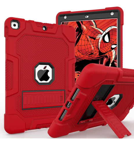 Funda New iPad 2021 Timism 10.2 9na/8va/7ma Gen Red+black