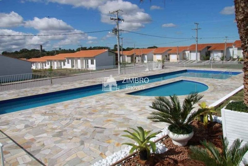 Casa Para Venda 02 Dormitórios Garagem Coberta 2 Carros No Condomínio Fechado Terra Nova Com Piscina, Salão De Festas, Playground - 996448