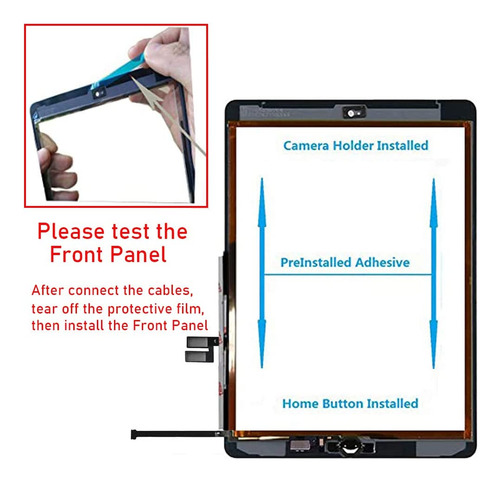 Fixerman Touch Screen For iPad 7th Gen 8th Gen Digitizer 10.