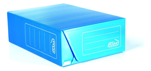 Caja Archivo Plástica Plana Oficio 12cm. Color Azul