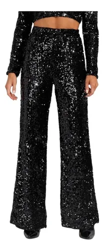 Pantalon campana lentejuelas sale
