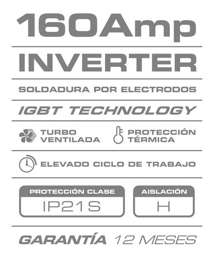 Soldadora Inverter 160a P/hierro Daihatsu S21-160m + Mascara