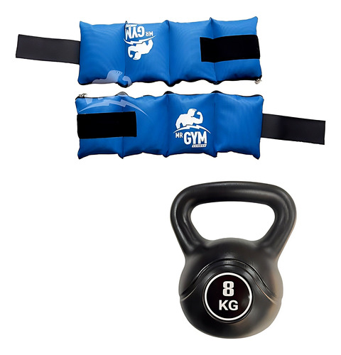 Kit Set Entrenamiento Rusa 8kg + Par Tobilleras 2kg