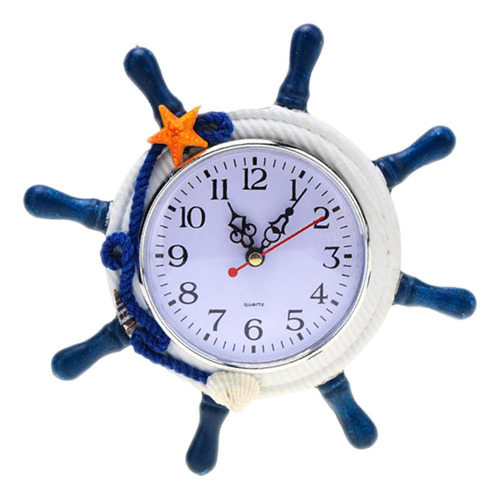 Relojes De 22cm, Mxwal-002, 2pzas, 22cmø, Madera, Blanco/azu