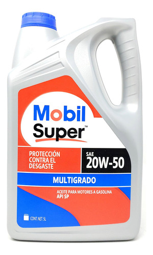 Aceite Para Motor Mobil 20w50 Multigrado Para Autos, 5lts