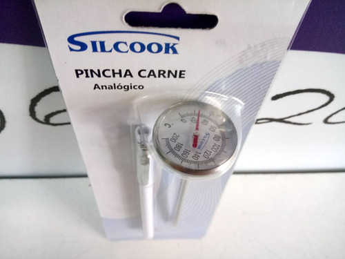 Imagen 3 de 6 de Termómetro Pincha Carne Analógico De Acero Inox 200 Grados