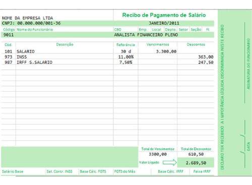 Sistema De Impressã Holerite Recibo De Salario L Ed No Excel