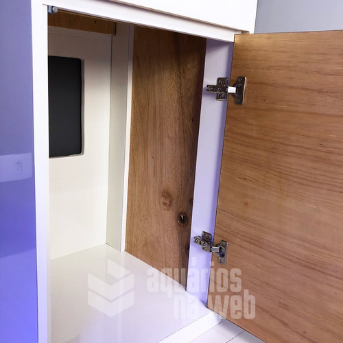 Imagem 7 de 8 de Móvel Aquário Cubo De 50cm Com Compensado Naval E Fórmica