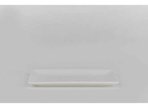 Fuente Bandeja Plato De Porcelana Picada Sushi 20x10 Cm Color Blanco