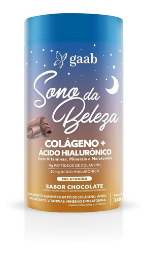 Colágeno Sono Da Beleza Gaab Sabor Chocolate 240g