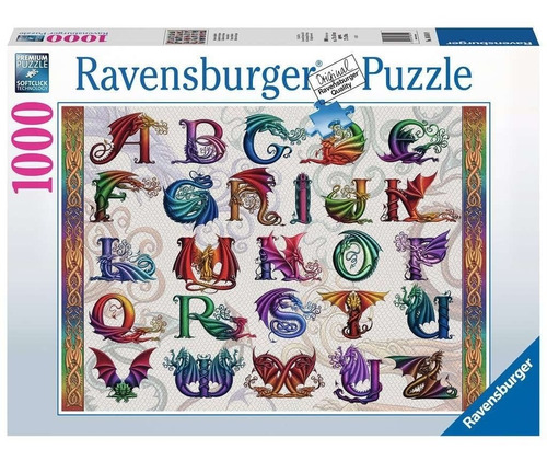 Rompecabezas Ravensburger De 1000 Piezas: Alfabeto Dragones