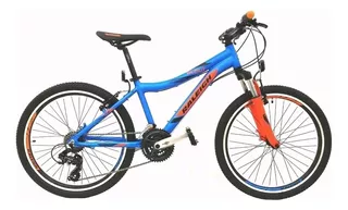 Mountain bike infantil Raleigh Scout 2018 R24 21v frenos v-brakes cambios Shimano color azul/naranja