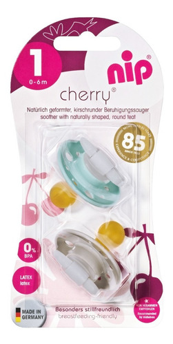 Chupete Cherry Látex 0-6 Meses Nip