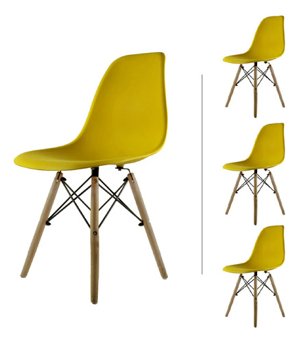 Set De 4 Sillas Modernas Modelo Eames