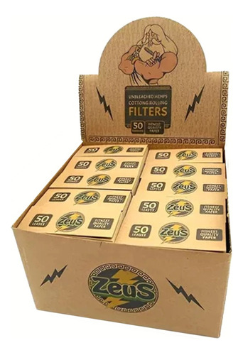 Caja X50 Filtro De Carton Tips Zeus Mini