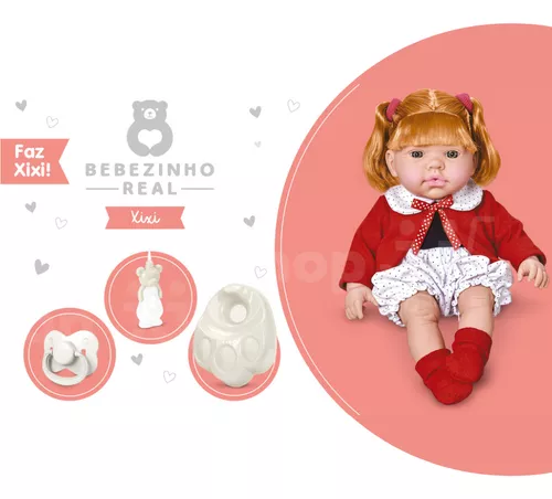 Bebê Menino Boneca Tipo Reborn Bebezinho Real Faz Xixi em Promoção