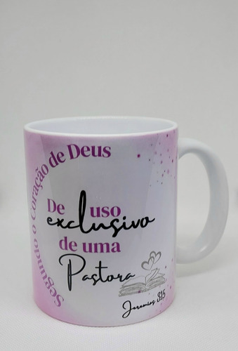 Caneca De Uso Exclusivo De Um Pastor(a) 325 Ml Porcelana Branco Pastora Rosa