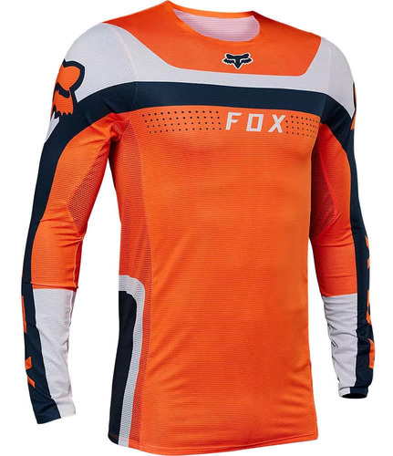 Polera Moto Flexair Efekt Naranjo/azul/blanco Fox